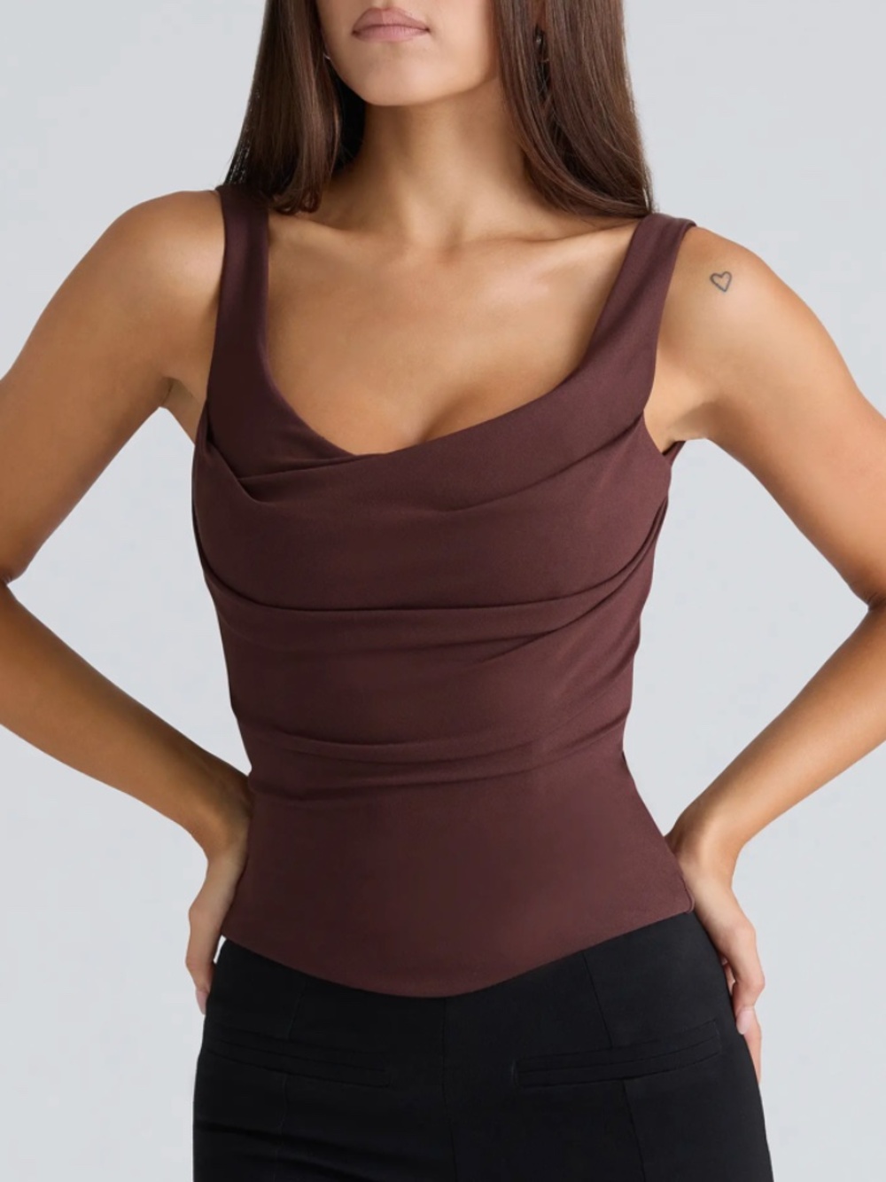 The Drape Neck Corset Top